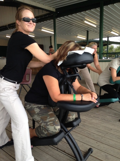 Chair massage for outdoor events